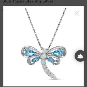 Dragonfly Opal & Topaz Necklace